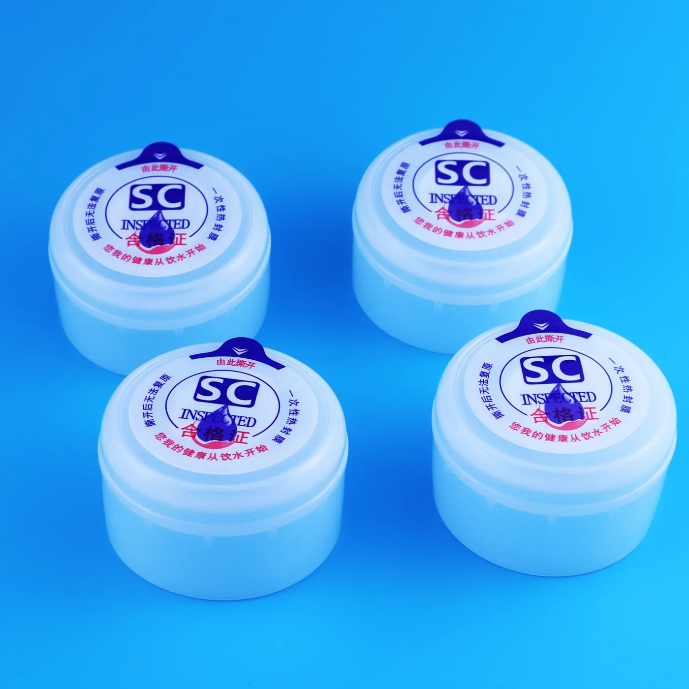 Photo of one time use 5 gallon water bottle cap assortment